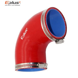 EPLUS Universal Silicone Tubing Hose 90 Degrees Connector Car Intercooler Turbo Intake Pipe Silica Gel Coupler Red Multi Size