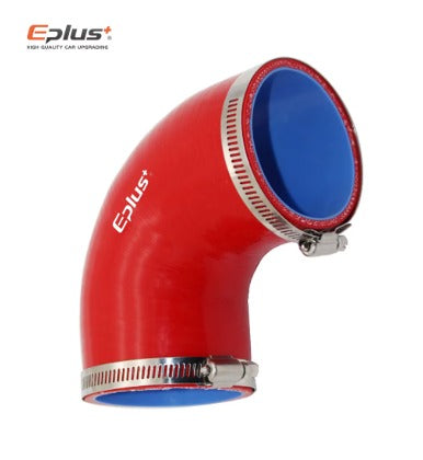 EPLUS Universal Silicone Tubing Hose 90 Degrees Connector Car Intercooler Turbo Intake Pipe Silica Gel Coupler Red Multi Size